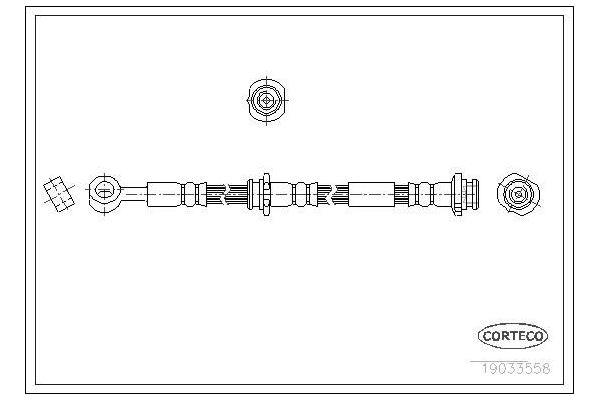 Fren Hortumu Arka Sol Nissan Primera Traveller [SW] (P12)(12.2001->)  CORTECO 19033558