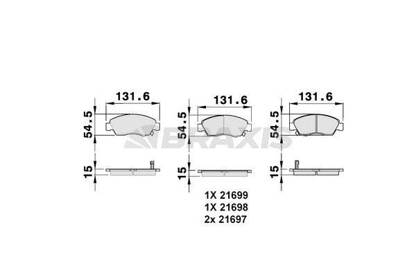Fren Disk Balata Ön Honda Logo (GA3)(01.1999->)  BRAXIS AB0040