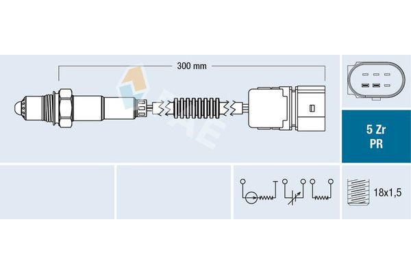 Oksijen (Lambda) Sensörü  Audi A2 (8Z)(06.2000->)  FAE 75048