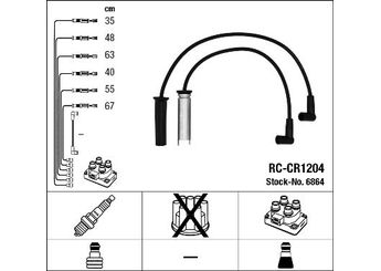 Buji Kablosu  NGK 6864  4797685 04797 685 4797 685