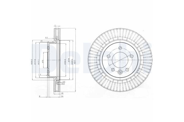 Fren Disk Ayna Ön Sağ ve Sol Land Rover Range Rover Sport (01.2005->)  DELPHI BG9006C