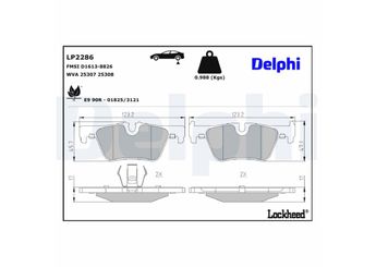Fren Disk Balata Arka DELPHI LP2286  LP2286 34206799809 3420 6799 809 34206873094 3420 6873 094 34216850569 3421 6850 569 34216873093 3421 6873 093 34218855013 3421 8855 013 34212468436
