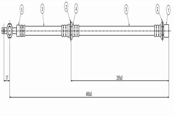 Fren Hortumu Ön Sağ veya Sol Toyota Celica Liftback (T16)(1986->)  CAVO C800 207A