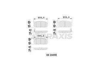 Fren Disk Balata Arka BRAXIS AB0236  96626076 95459513 1605123 4817791 96626075