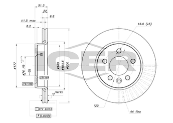 Fren Disk Ayna Arka Sağ ve Sol MGA 50674  2N0615601 65508030001