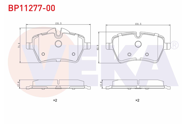 Fren Disk Balata Ön MINI Roadster (R59)(2012->)  VEKA BP11277-00