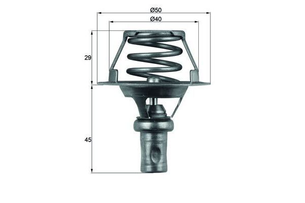 Termostat 91 °C  Renault Clio I Faz III (04.1996->)  MAHLE TX 66 91D