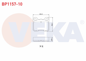 Fren Disk Balata Arka VEKA BP1157-10  