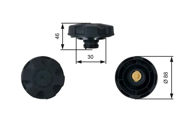 Radyatör Yedek Su Depo Kapağı  BMW 8 Serisi Gran Coupe (G16)(2019->)  GATES RC248