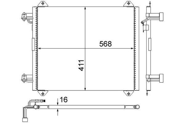Klima Radyatörü  Audi A2 (8Z)(06.2000->)  MAHLE AC 251 000S