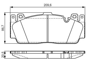 Fren Disk Balata Ön BOSCH 0 986 TB3 210  34112284369