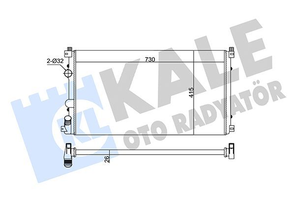 Su Radyatörü  Citroen Saxo (03.1996->)  KALE 206600