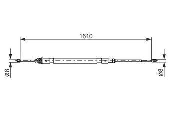 El Fren Teli Arka Sağ veya Sol BOSCH 1 987 477 238  1987477238 4745W3 4745 W3 474615 4746 15 9648084880 96 480 848 80
