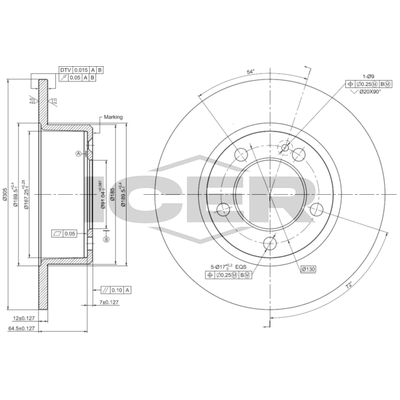 Fren Disk Ayna Arka Sağ ve Sol Renault Master III Kamyonet / Şasi - Çift Kabin (06.2010->)  MGA 50589
