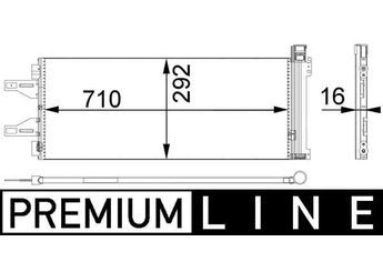 Klima Radyatörü  MAHLE AC 368 000P  1343785080 1361235080 1371427080 1610115880 1610161680 1649789180 6455EP 6455HC 1399111080 0001399111080