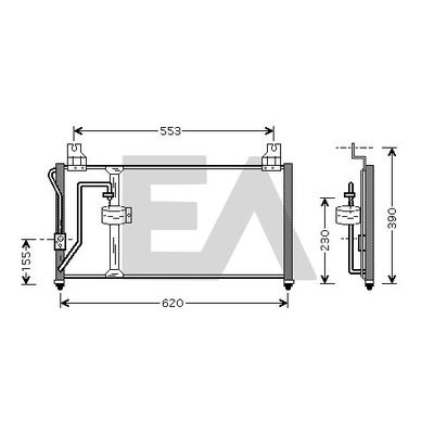 Klima Radyatörü  Kia Clarus (1996->)  MAHLE AC 649 000S