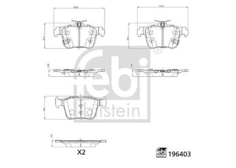 Fren Disk Balata Arka FEBI BILSTEIN 196403  11306733