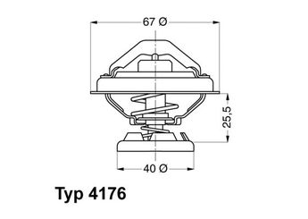 Termostat 85 °C  WAHLER 4176.85D  A6012000015 6062030275 606 203 02 75 42030975 004 203 09 75 6012000015 601 200 00 15 6062030575 606 203 05 75 820117806 0820117806