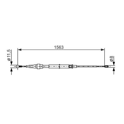 El Fren Teli Arka Sağ veya Sol Volkswagen Touran (1T1)(02.2003->2006)  BOSCH 1 987 477 891