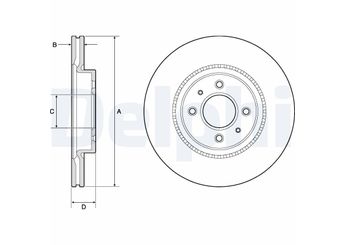 Fren Disk Ayna Ön Sağ ve Sol DELPHI BG4743C  51712C8500 51712-C8500 51712H8580 51712Q0000 517121W000 51712-1W000 517121W050 51712-1W050 S517121W050