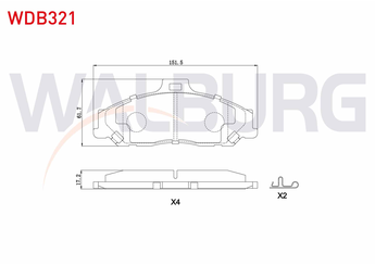 Fren Disk Balata Ön WALBURG WDB321  