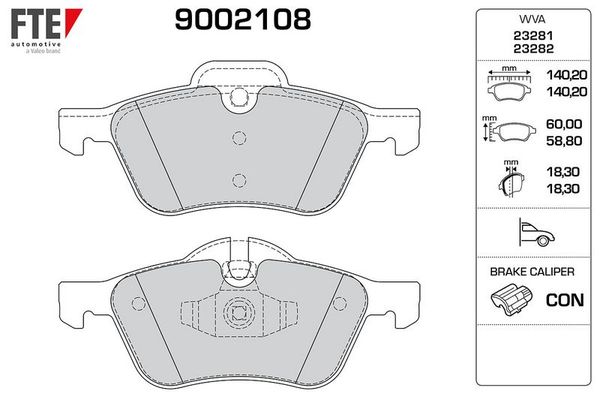 Fren Disk Balata Ön MINI Mini (R50,R53)(2001->)  FTE 9002108