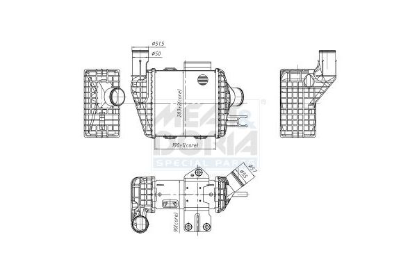Turbo Radyatörü  Hyundai Tucson (JM)(2004->)  MADE IN TAIWAN 2827127251