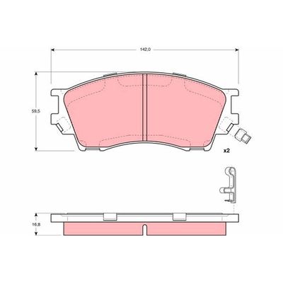 Fren Disk Balata Ön Mazda Xedos 9 (TA)(07.1993->)  TRW GDB3230