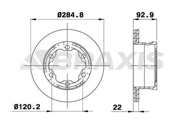 Fren Disk Ayna Arka Sağ ve Sol BRAXIS AD1018