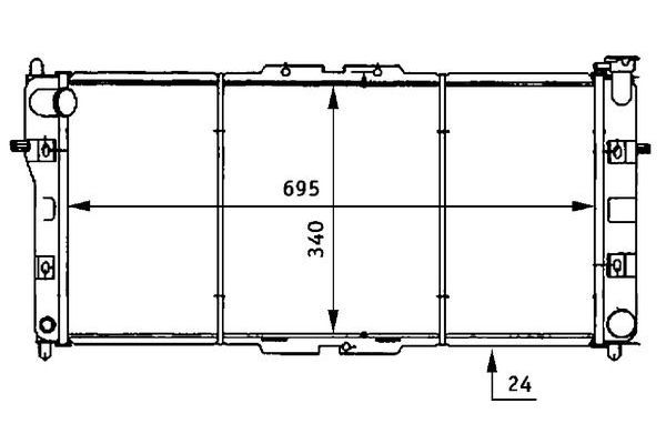 Su Radyatörü  Mazda 626 Kombi (GW)(01.1998->)  MAHLE CR 161 000S