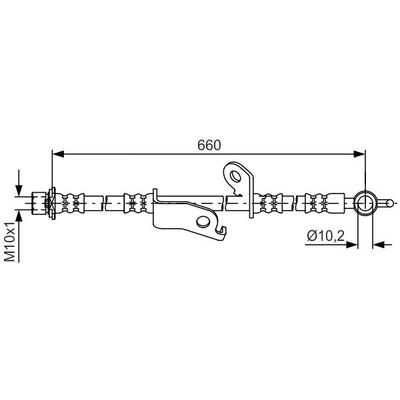 Fren Hortumu Ön Sol Toyota Auris (E15)(10.2006->)  BOSCH 1 987 481 641