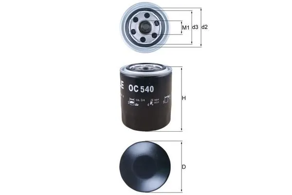 Yağ Filtresi  Kia Carnival III (2007->)  MAHLE OC 540