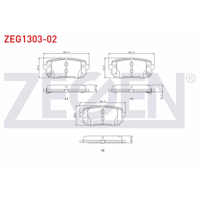Fren Disk Balata Arka Kia Carens (UN)(2007->)  ZEGEN ZEG1303-02