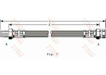 Fren Hortumu Arka Sağ veya Sol WALBURG WBH0235  MB081939 MB238153 MB587751 MB857545 MB928960 MR129750 MR129763