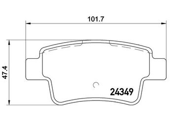 Fren Disk Balata Arka MAGNETI MARELLI 363700459057  9200108 1605230 93169177 1605356 93189823