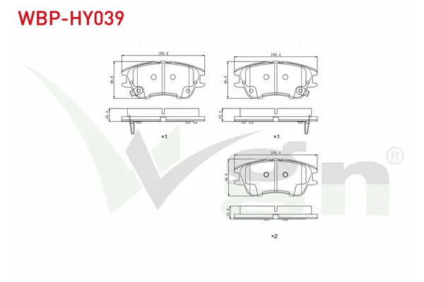 Fren Disk Balata Ön WGN WBP-HY039