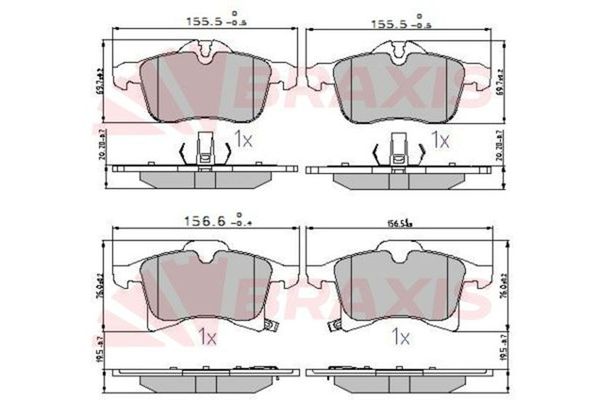 Fren Disk Balata Ön Opel Meriva (2003->)  BRAXIS AA0604