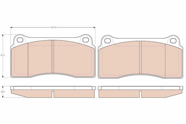 Fren Disk Balata Ön Jaguar XJ (2000->)  TRW GDB1536