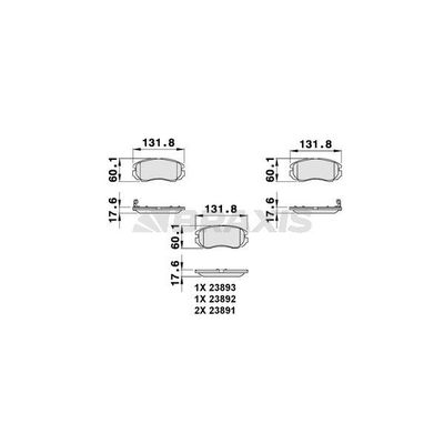 Fren Disk Balata Ön Hyundai Tucson (JM)(2004->)  BRAXIS AB0092