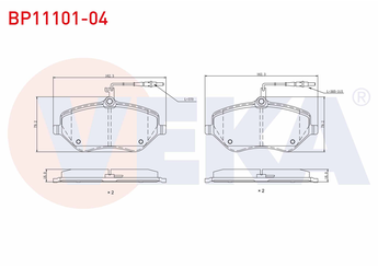 Fren Disk Balata Ön VEKA BP11101-04  