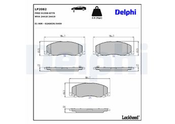 Fren Disk Balata Ön DELPHI LP2082  LP2082 13237752 1605202