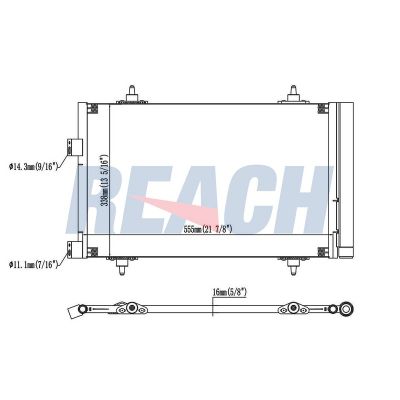 Klima Radyatörü  Citroen C5 Tourer (04.2008->)  VEKA 43-3314
