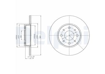 Fren Disk Ayna Arka Sağ ve Sol DELPHI BG4312  51865104 51865132 51805559 51813705