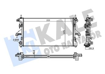 Su Radyatörü  ORİS BAU504  16400 28560 1330S3 1330.S3 1342688080