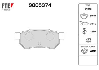 Fren Disk Balata Arka FTE 9005374  43022SD293 43022SD2930 43022-SD2-930 43022SE0500 43022-SE0-500 43022SE0505 43022-SE0-505 43022SE0515 43022-SE0-515 43022SE0525 43022-SE0-525 43022SE0930 43022-SE0-930 43022SE0931 43022-SE0-931 43022SE0N50 43022-SE0-N50 43022SE0S00 43022-SE0-S00 43022SE7930 43022-SE7-930 43022SEON50 43022-SEO-N50 43022SH3507 43022-SH3-507 43022SH3517 43022-SH3-517 43022SH3527 43022-SH3-527 43022SH3930 43022-SH3-930 43022SH3931 43022-SH3-931 43022SH3932 43022-SH3-932 43022SH3G01 43022-SH3-G01 43022SH3N30 43022-SH3-N30