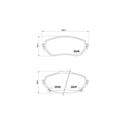 Fren Disk Balata Ön Toyota Corolla (E18)(06.2013->)  FERBE 77800