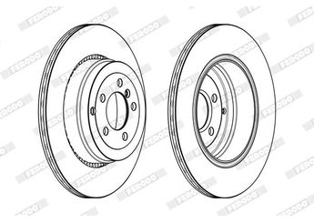 Fren Disk Ayna Arka Sağ ve Sol FERODO DDF2085C-1  LR031846 LR011891