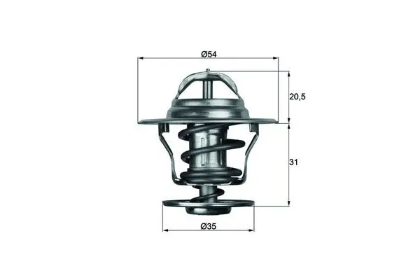 Termostat  Renault Safrane (B54)(09.1996->)  MAHLE TX 13 87D