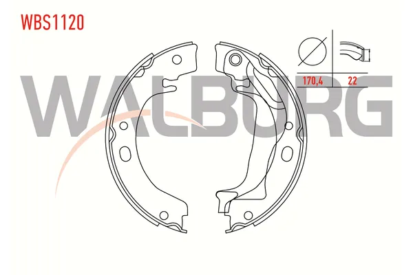 El Fren Balatası  Toyota Corolla Combi SW (E12)(2002->)  WALBURG WBS1120