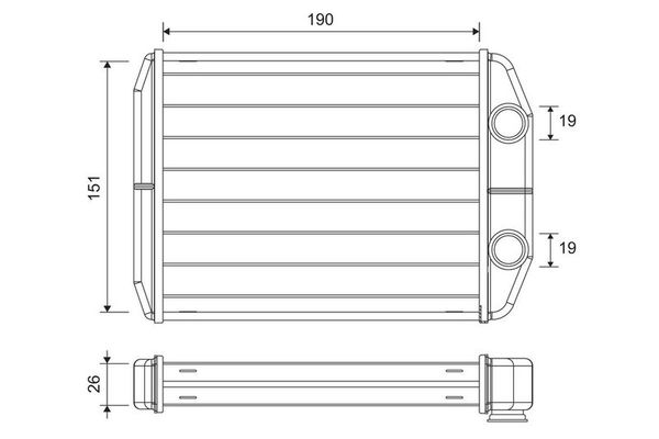 Kalorifer Radyatörü  Abarth 500 (150)(2008->)  VALEO 811622